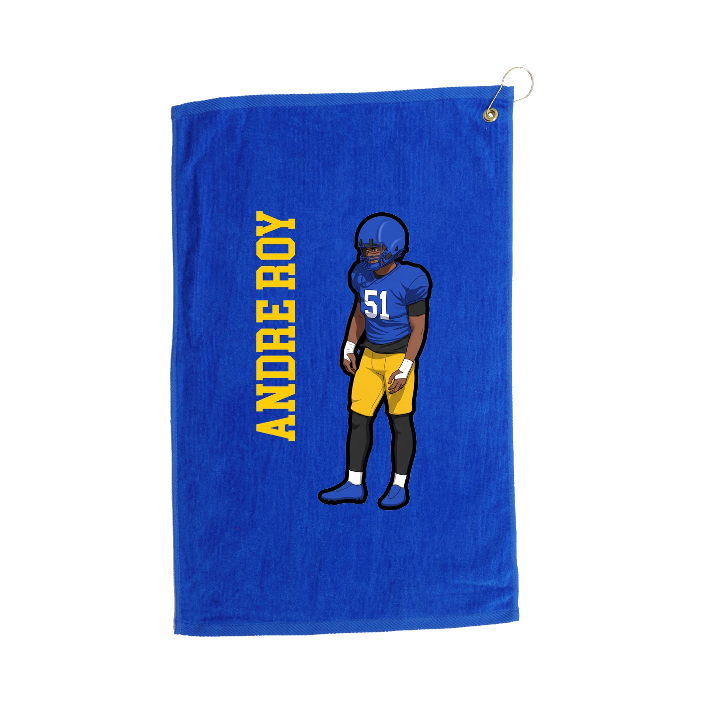 Golf Towel — Name Vertical in Royal