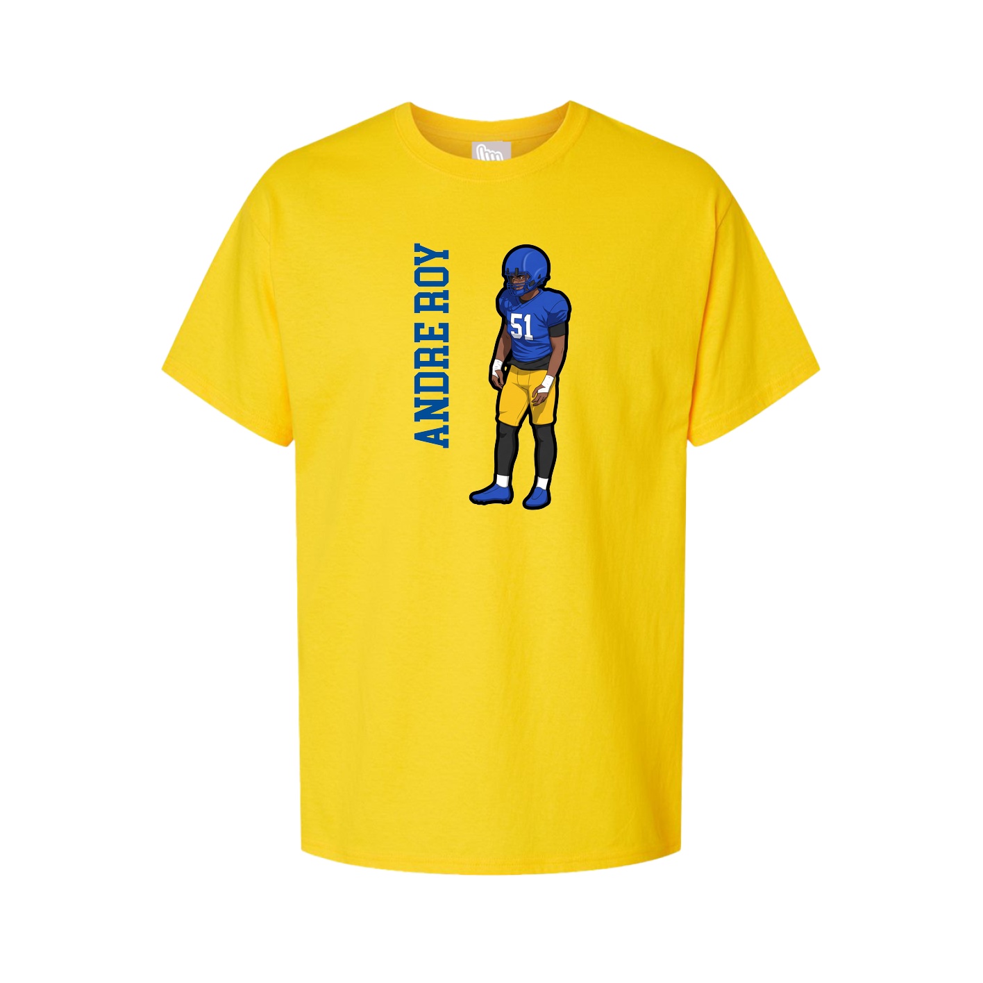 Youth Tee — Name Vertical in Gold