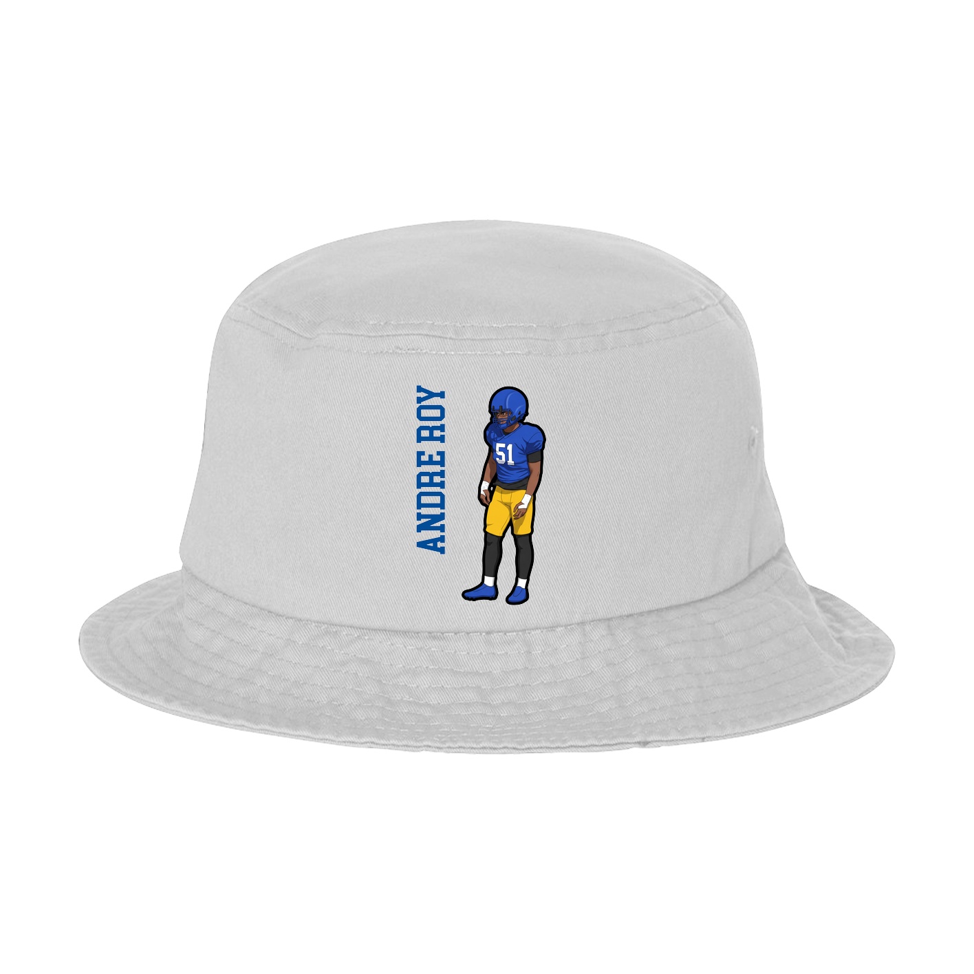 Bucket Cap — Name Vertical in White