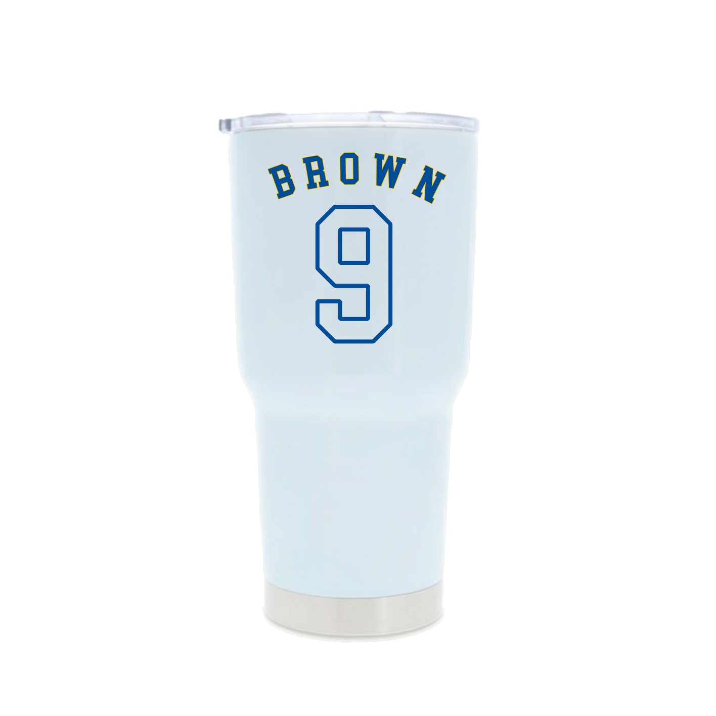 30oz Stainless Steel Tumbler — Shirsey Arch in White