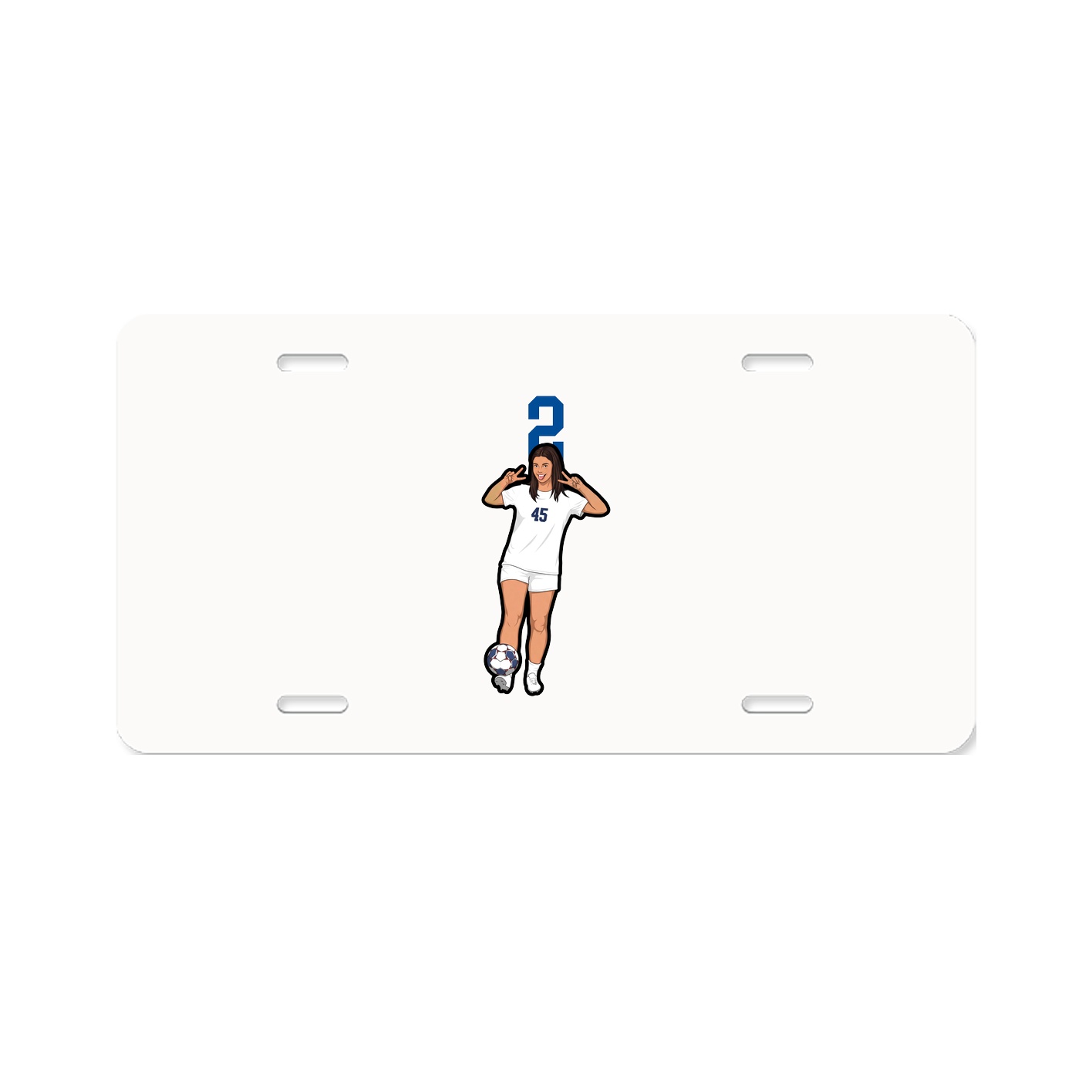 License Plate — Number Top in Classic