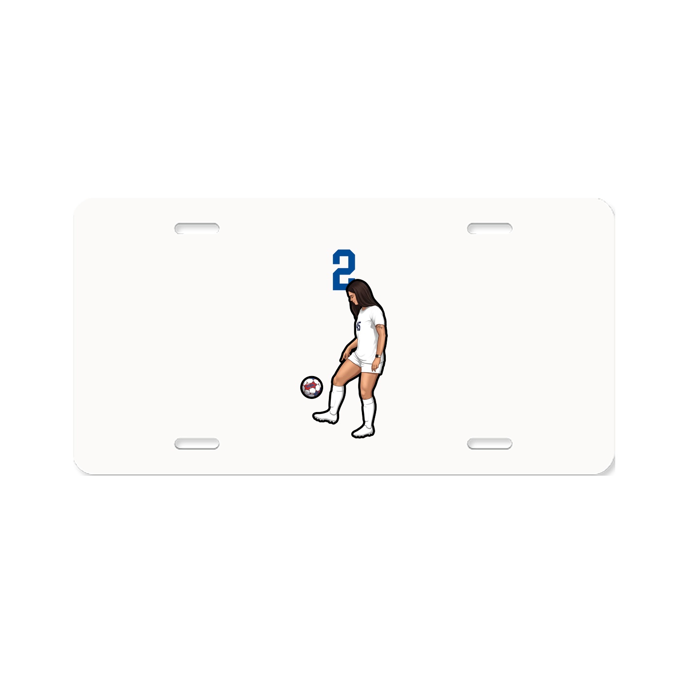 License Plate — Number Top in Classic