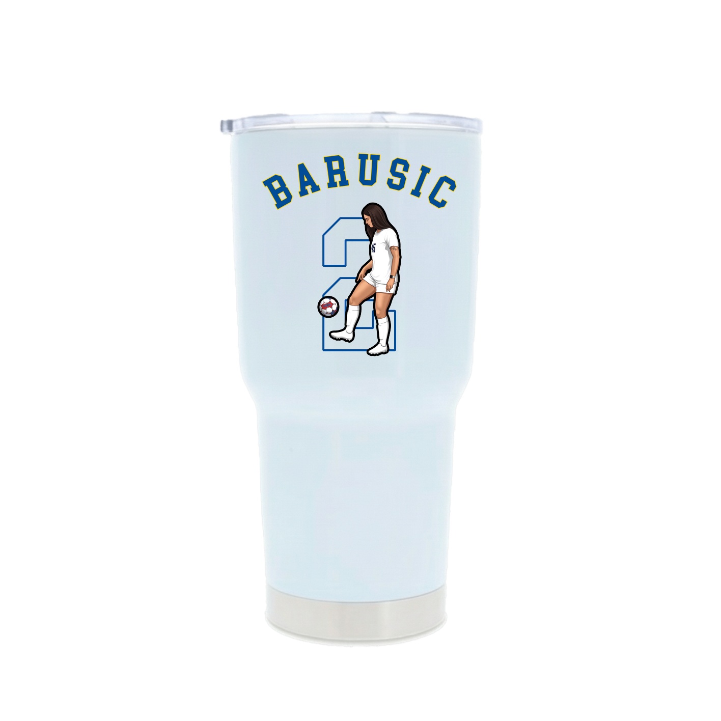 30oz Stainless Steel Tumbler — Shirsey Arch in White