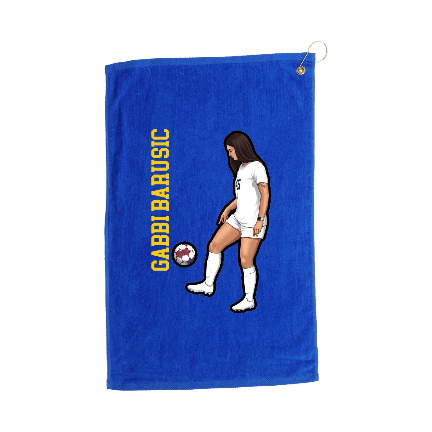Golf Towel — Name Vertical in Royal