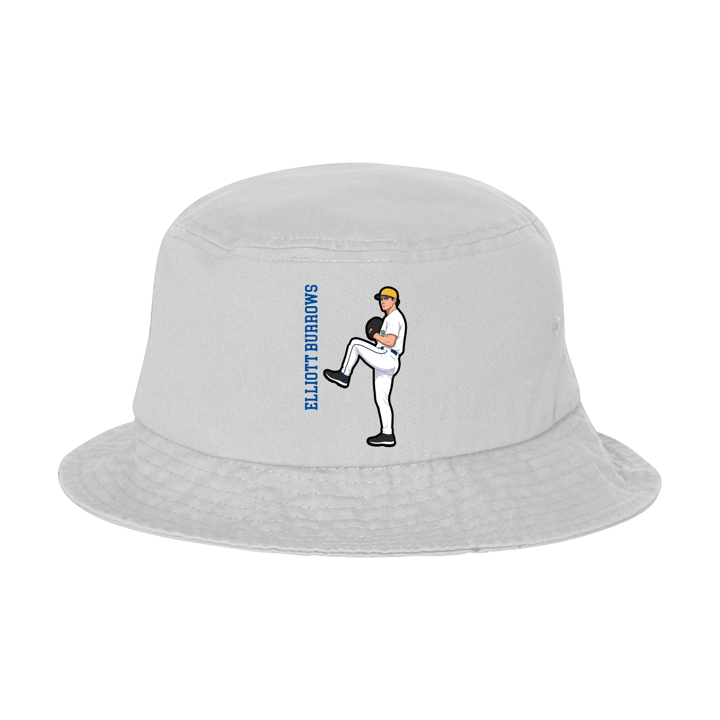 Bucket Cap — Name Vertical in White
