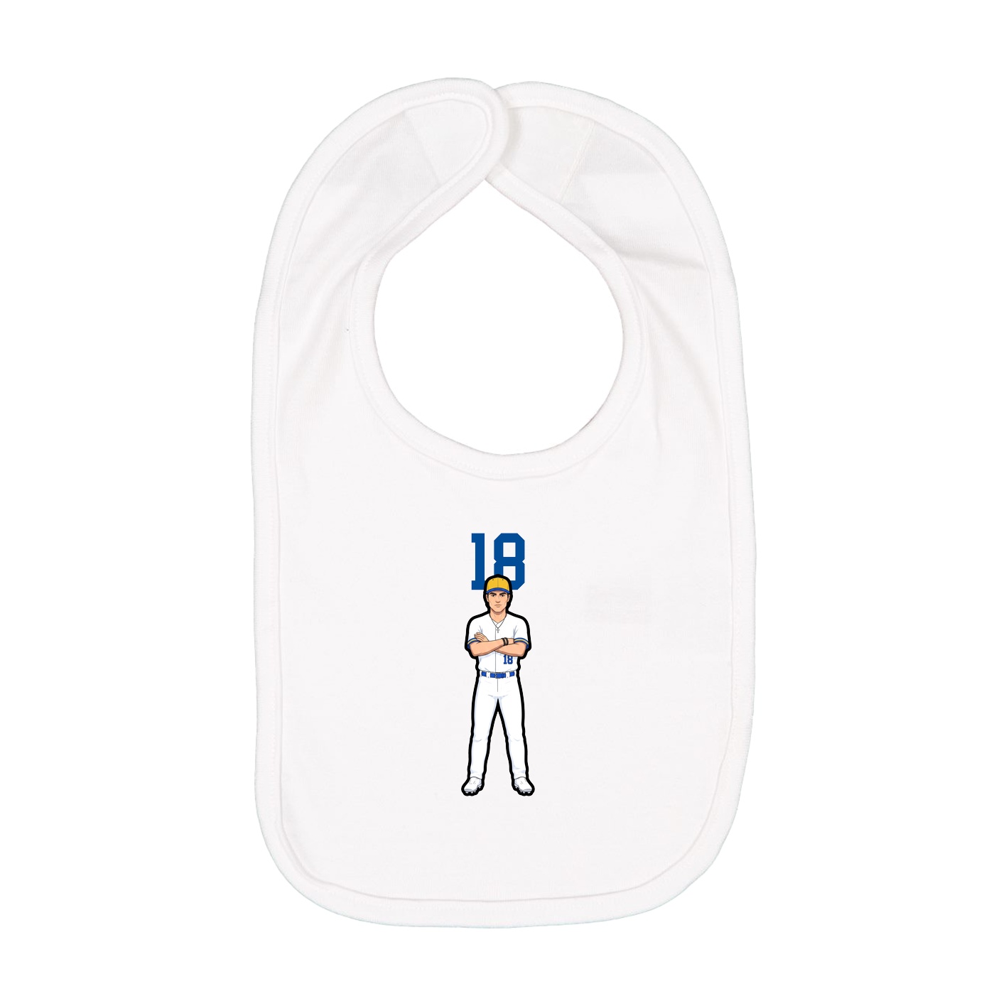 Infant Bib — Number Top in White