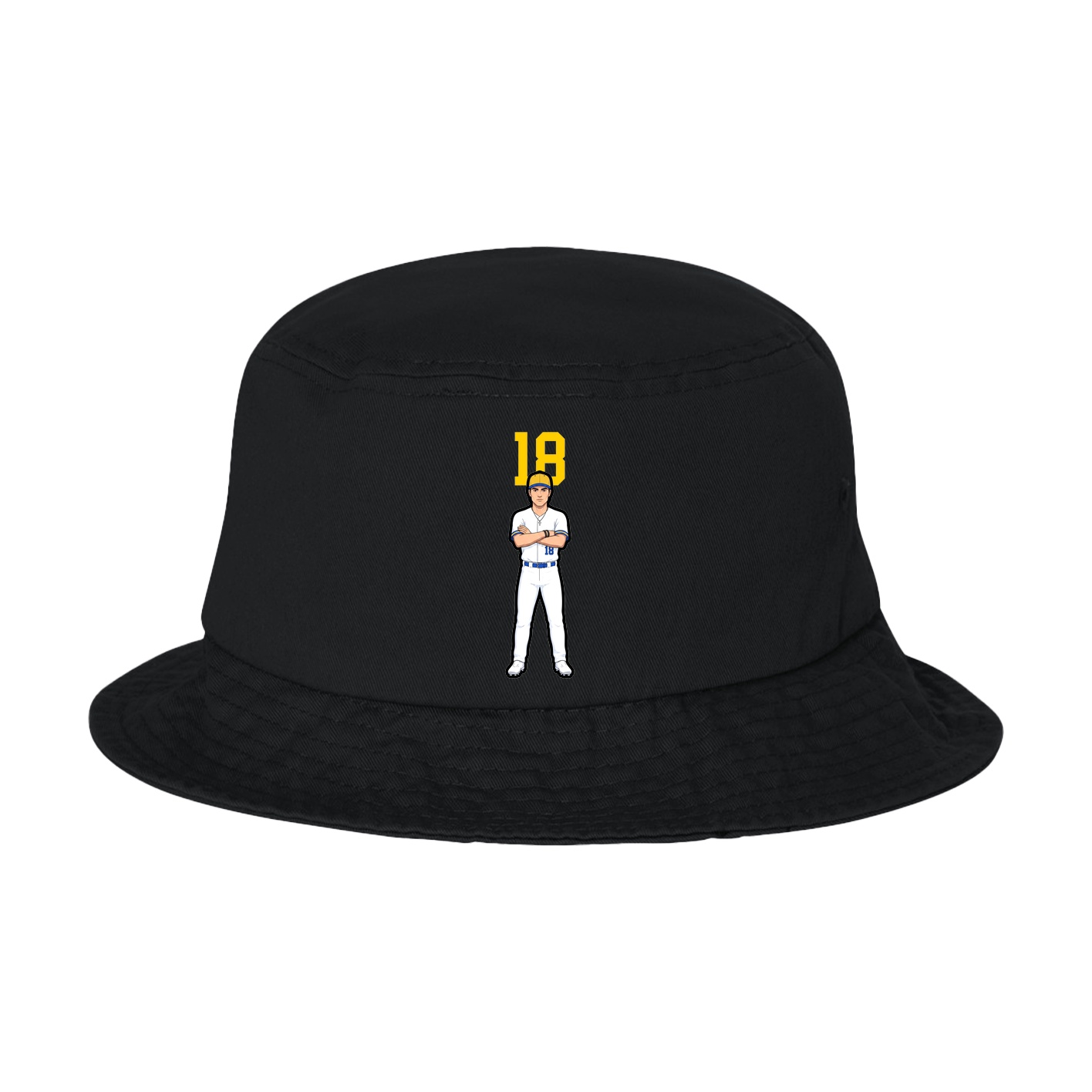 Bucket Cap — Number Top in Black
