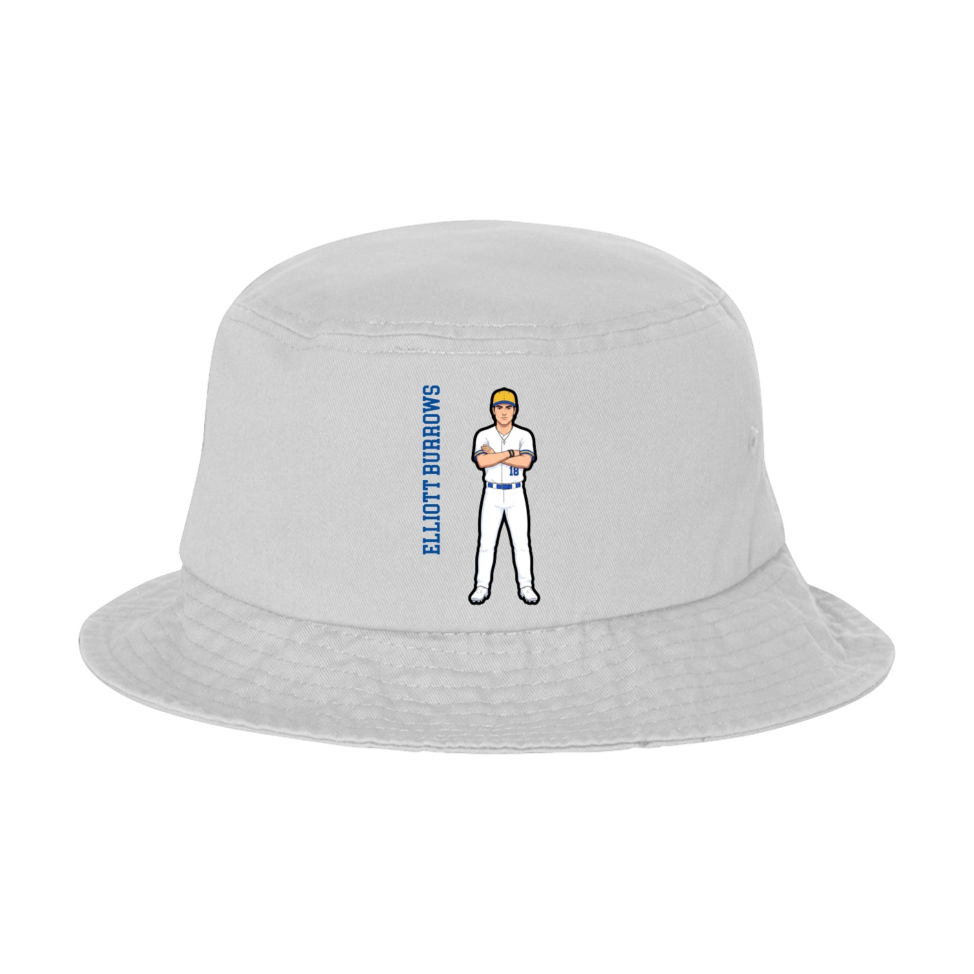 Bucket Cap — Name Vertical in White
