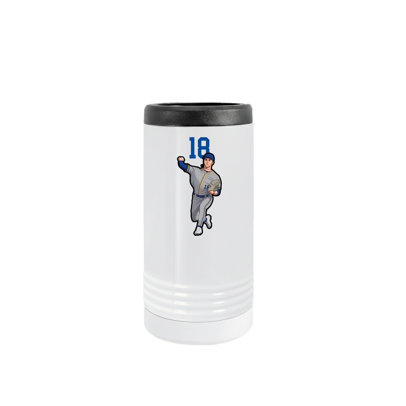 Slim Beverage Holder — Number Top in White