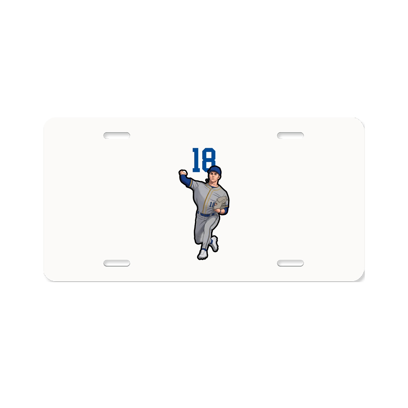 License Plate — Number Top in Classic