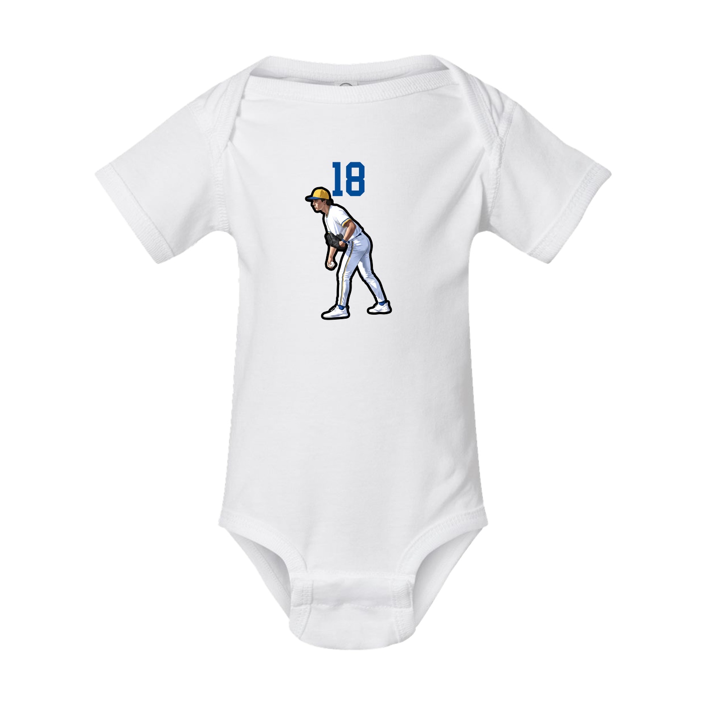 Baby Onesie — Number Top in White