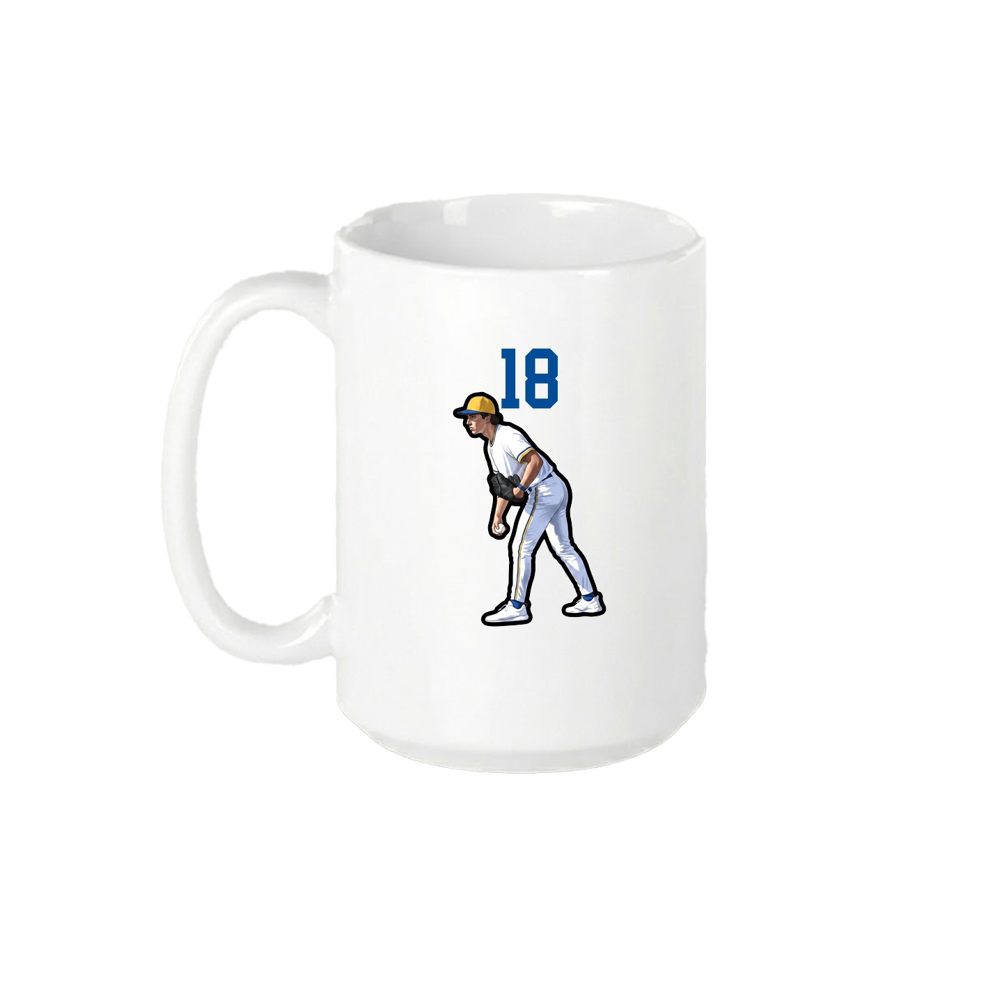15oz Coffee Mug — Number Top in White
