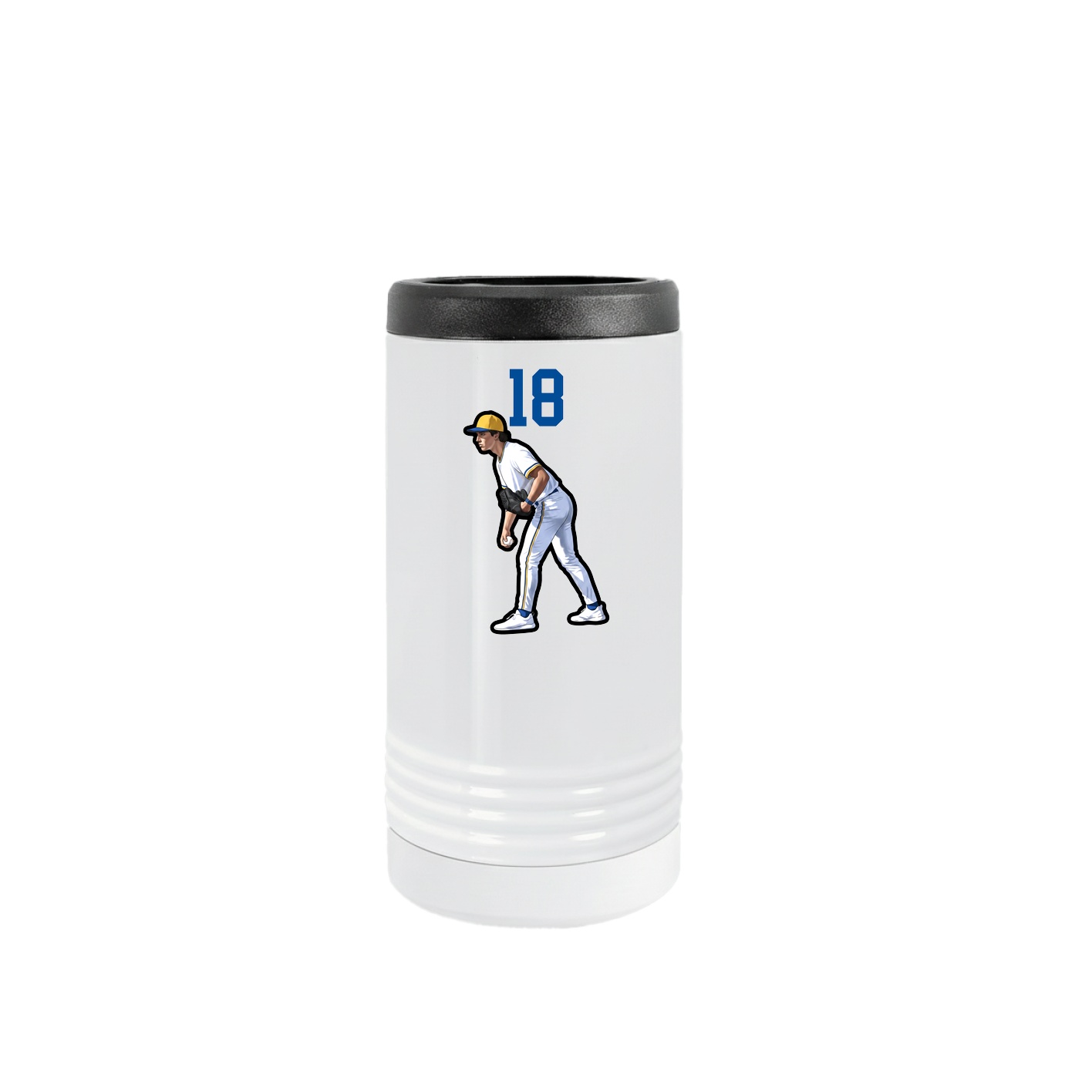 Slim Beverage Holder — Number Top in White