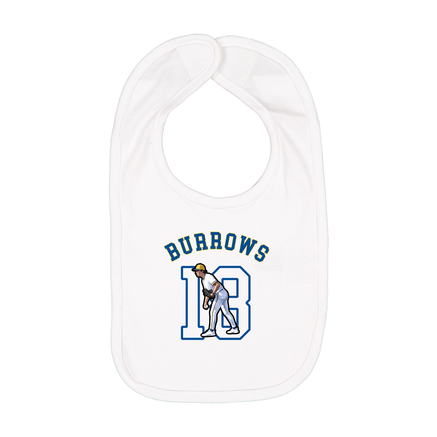 Infant Bib — Shirsey Arch in White