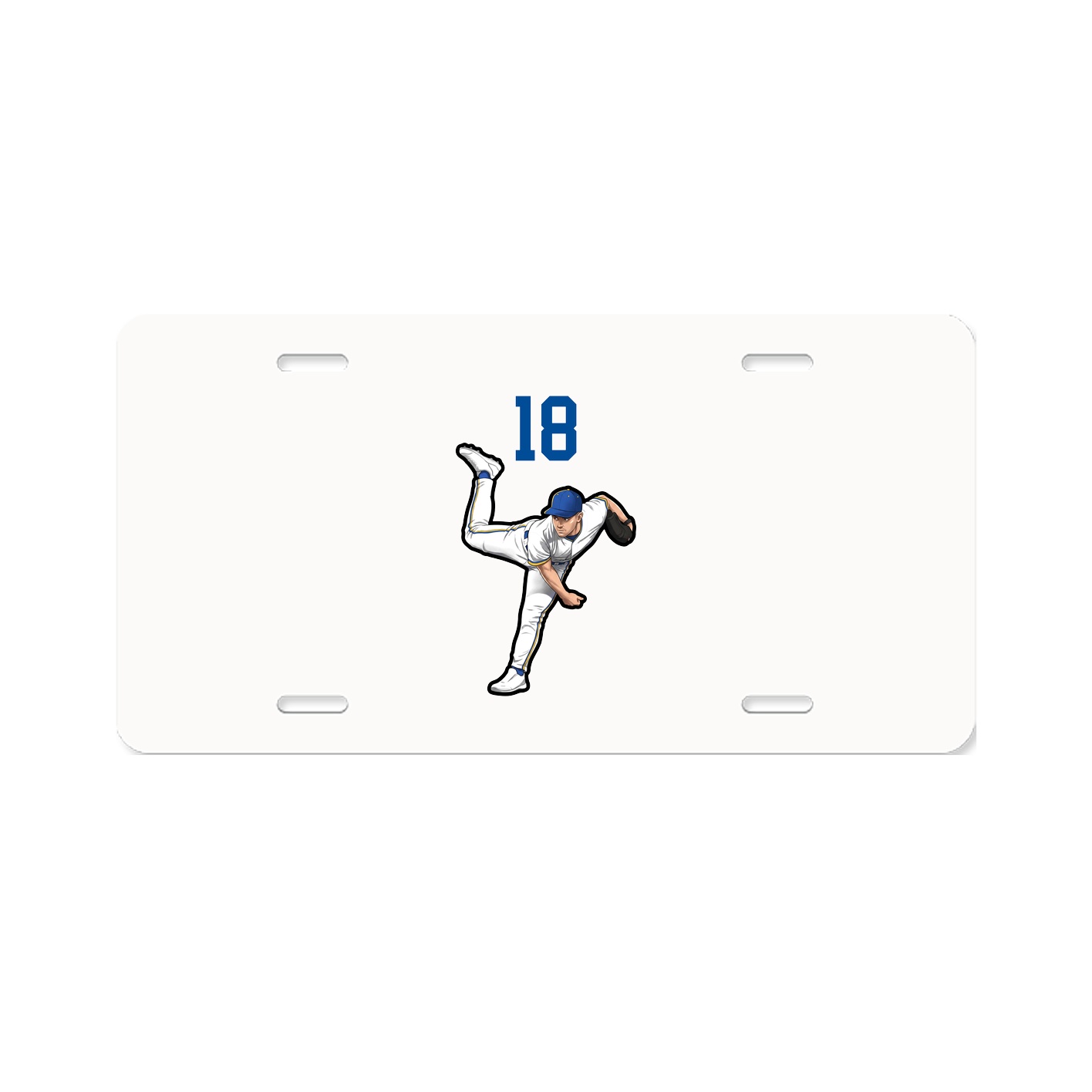 License Plate — Number Top in Classic