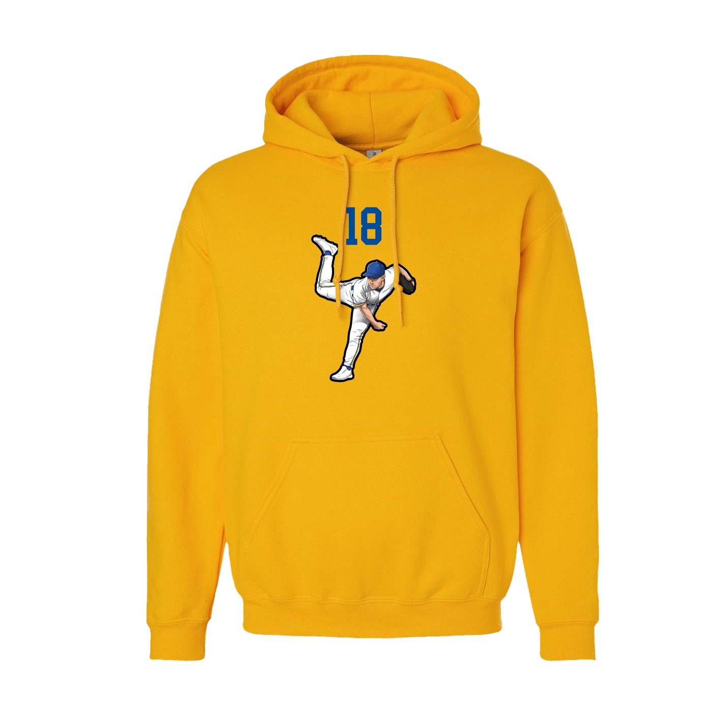 Youth Hoodie — Number Top in Gold