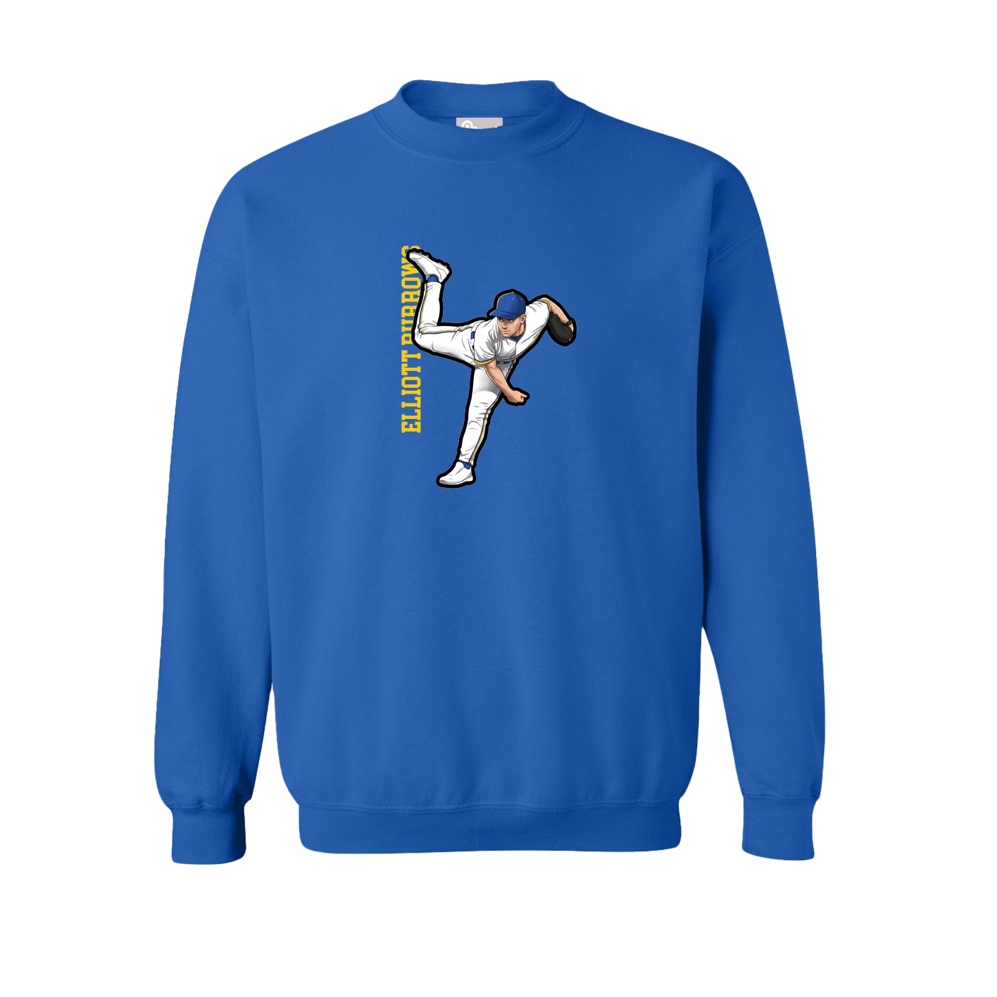 Fleece Crew — Name Vertical in Royal