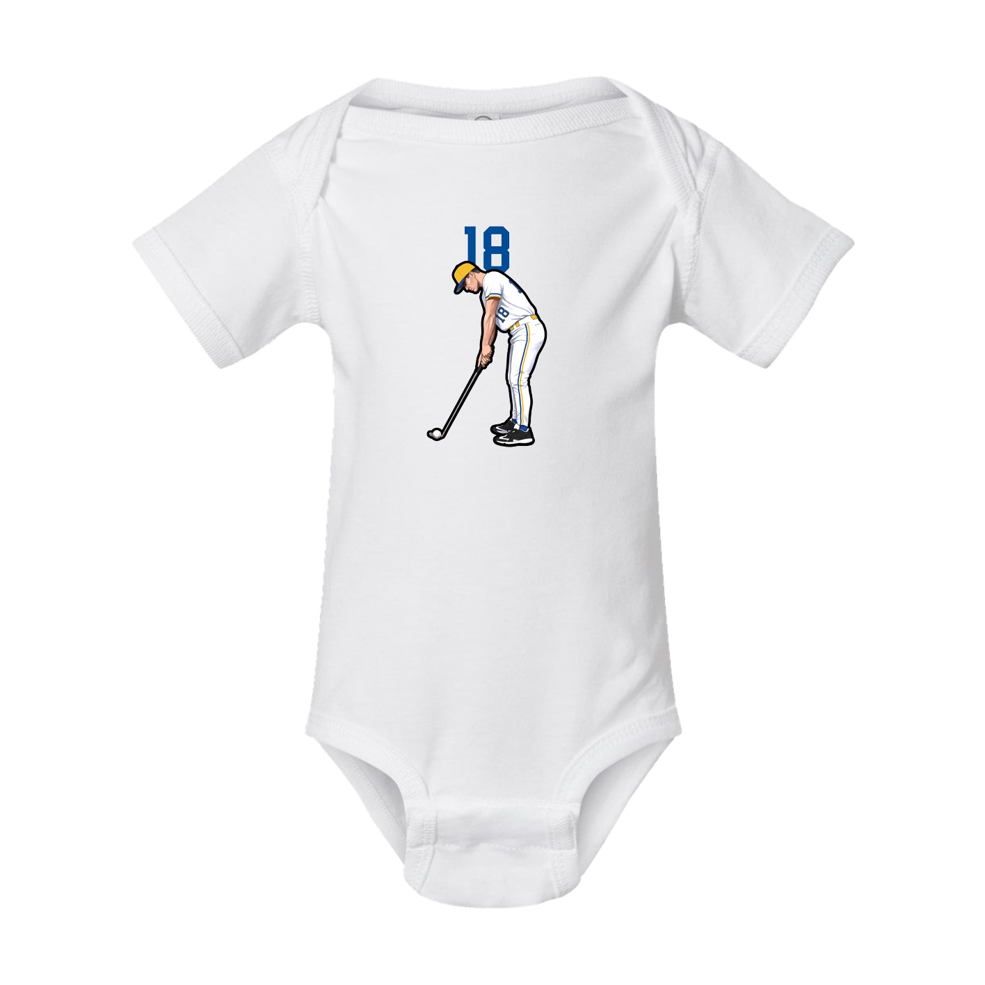 Baby Onesie — Number Top in White