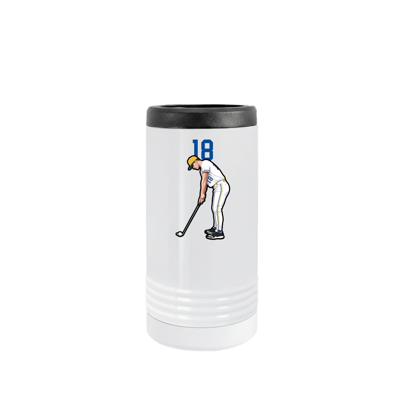 Slim Beverage Holder — Number Top in White