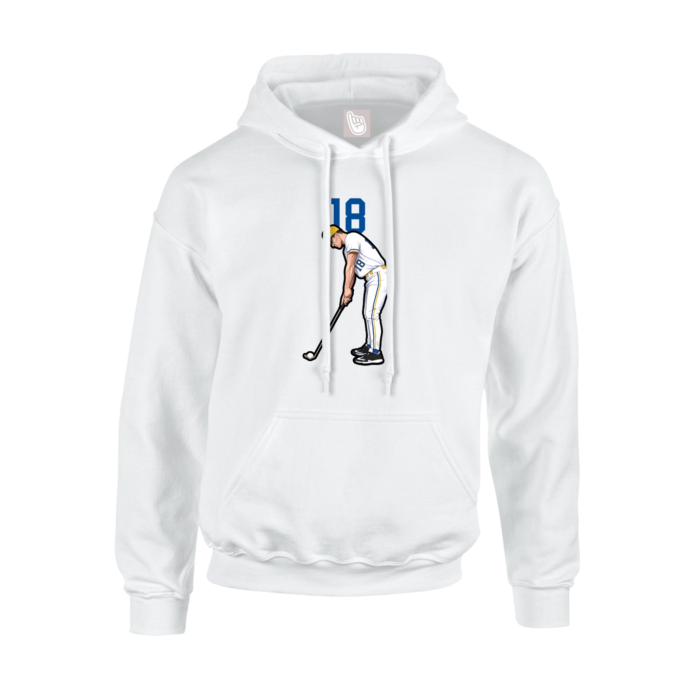 Hoodie — Number Top in White
