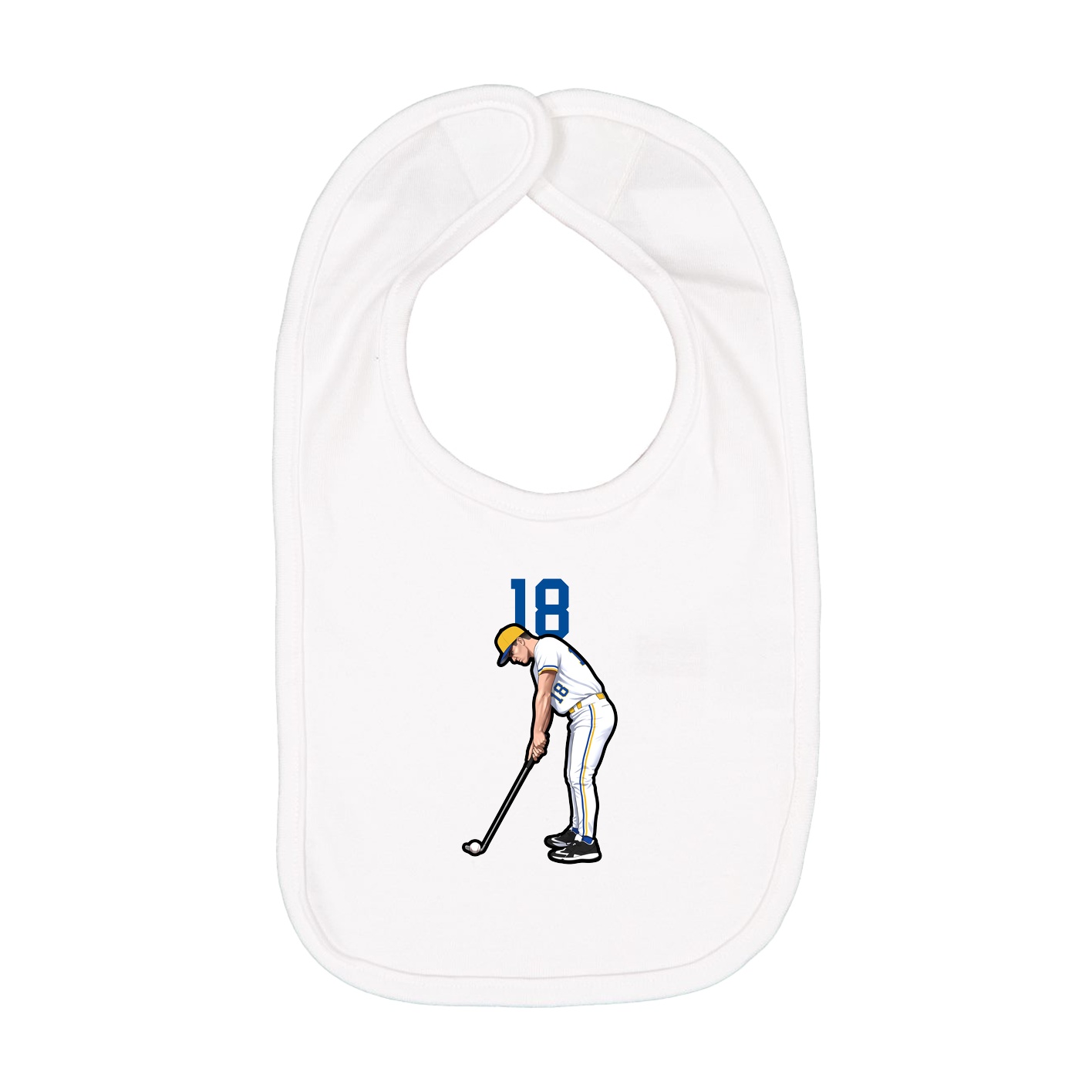 Infant Bib — Number Top in White