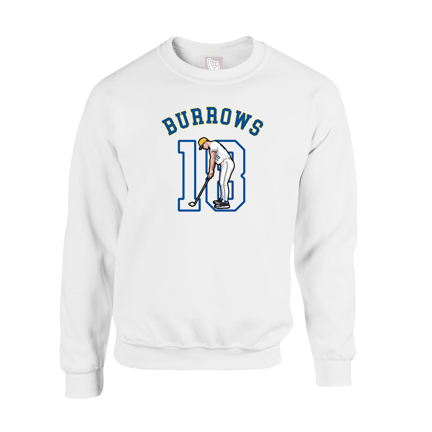 Fleece Crew — Shirsey Arch in White