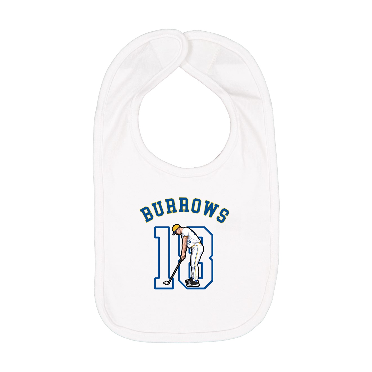 Infant Bib — Shirsey Arch in White