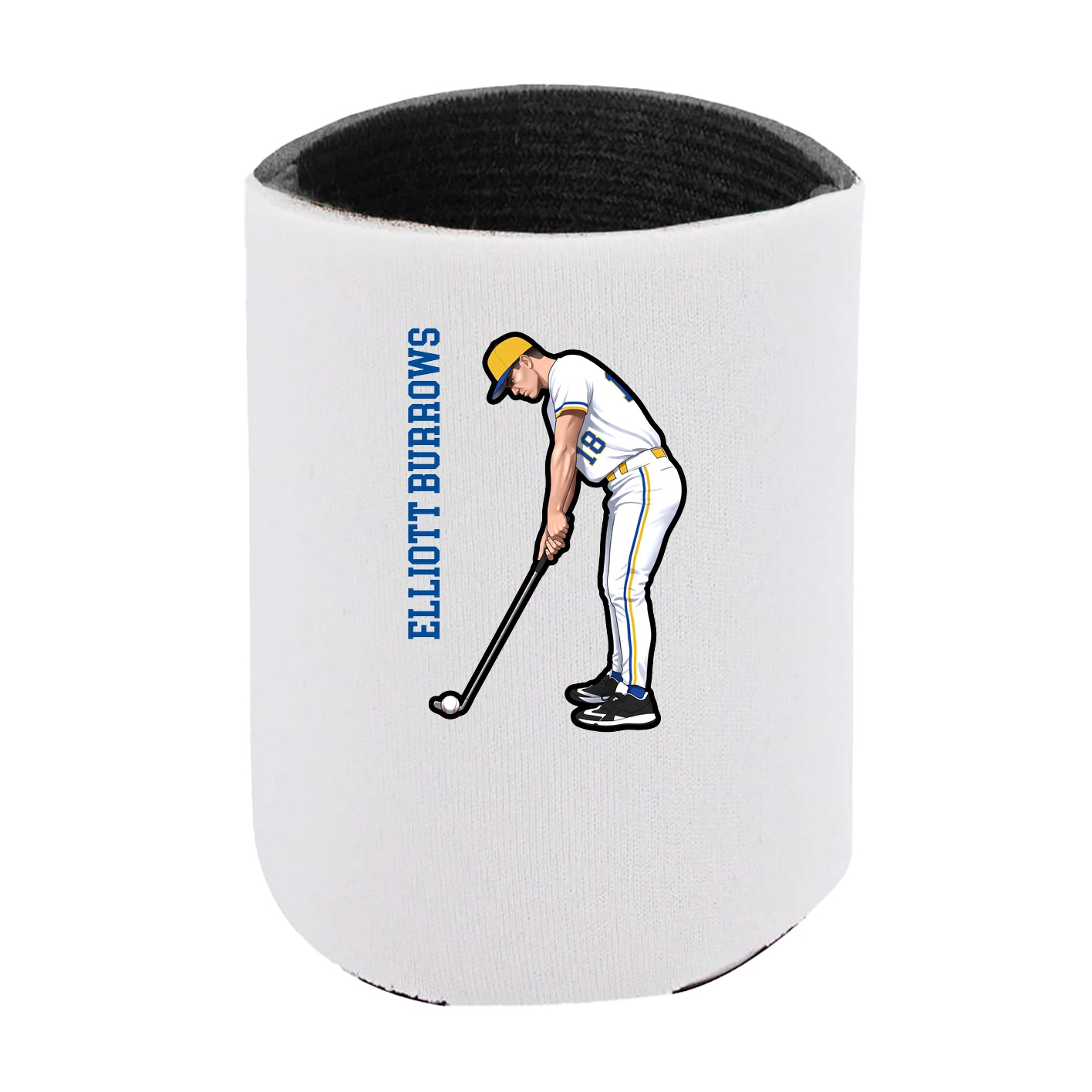 Can Holder — Name Vertical in White