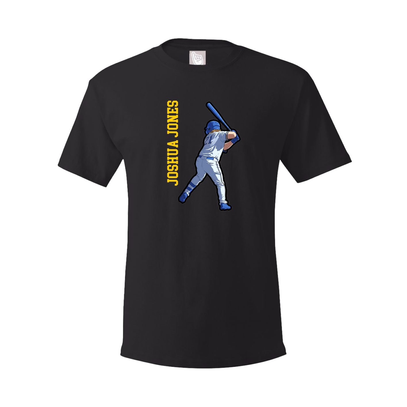 Youth Tee — Name Vertical in Black