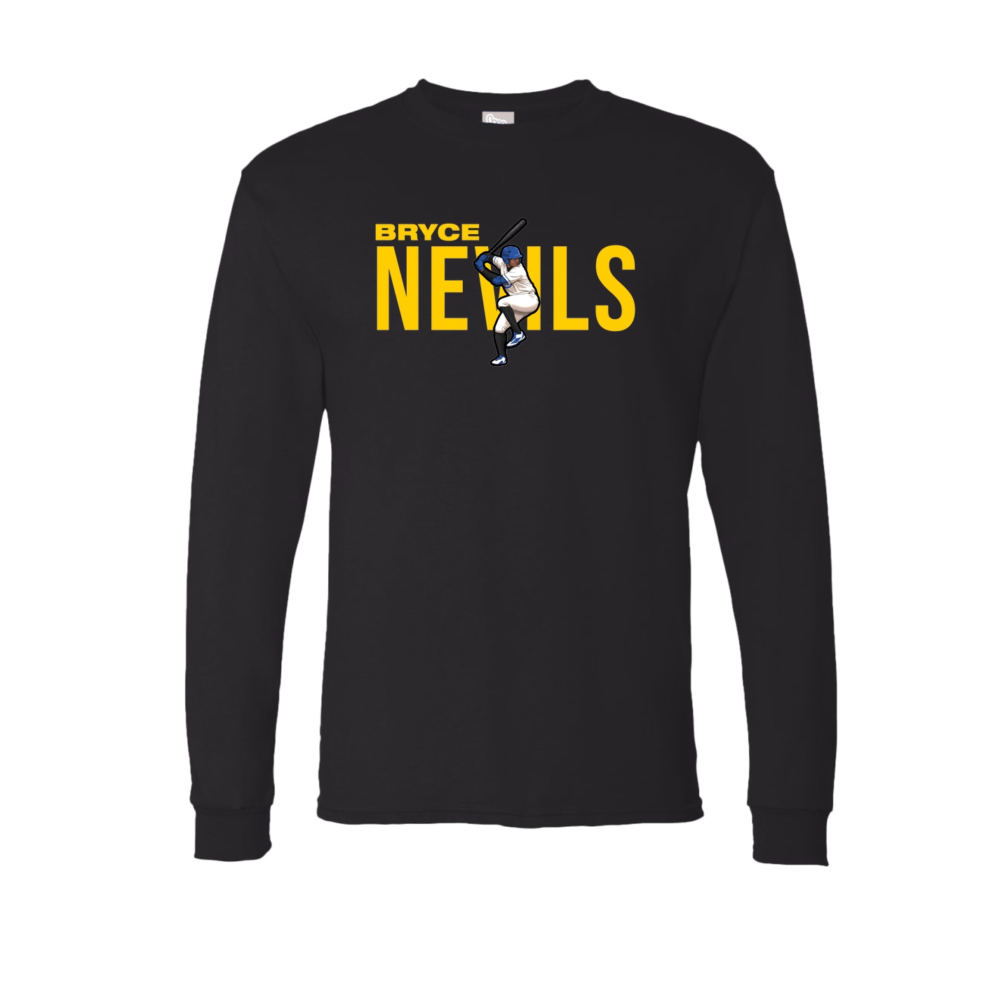 Long Sleeve Tee — Player Name in Black