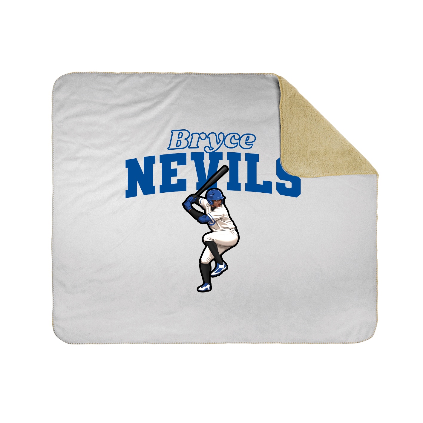 Throw Blanket — Name Arch in White