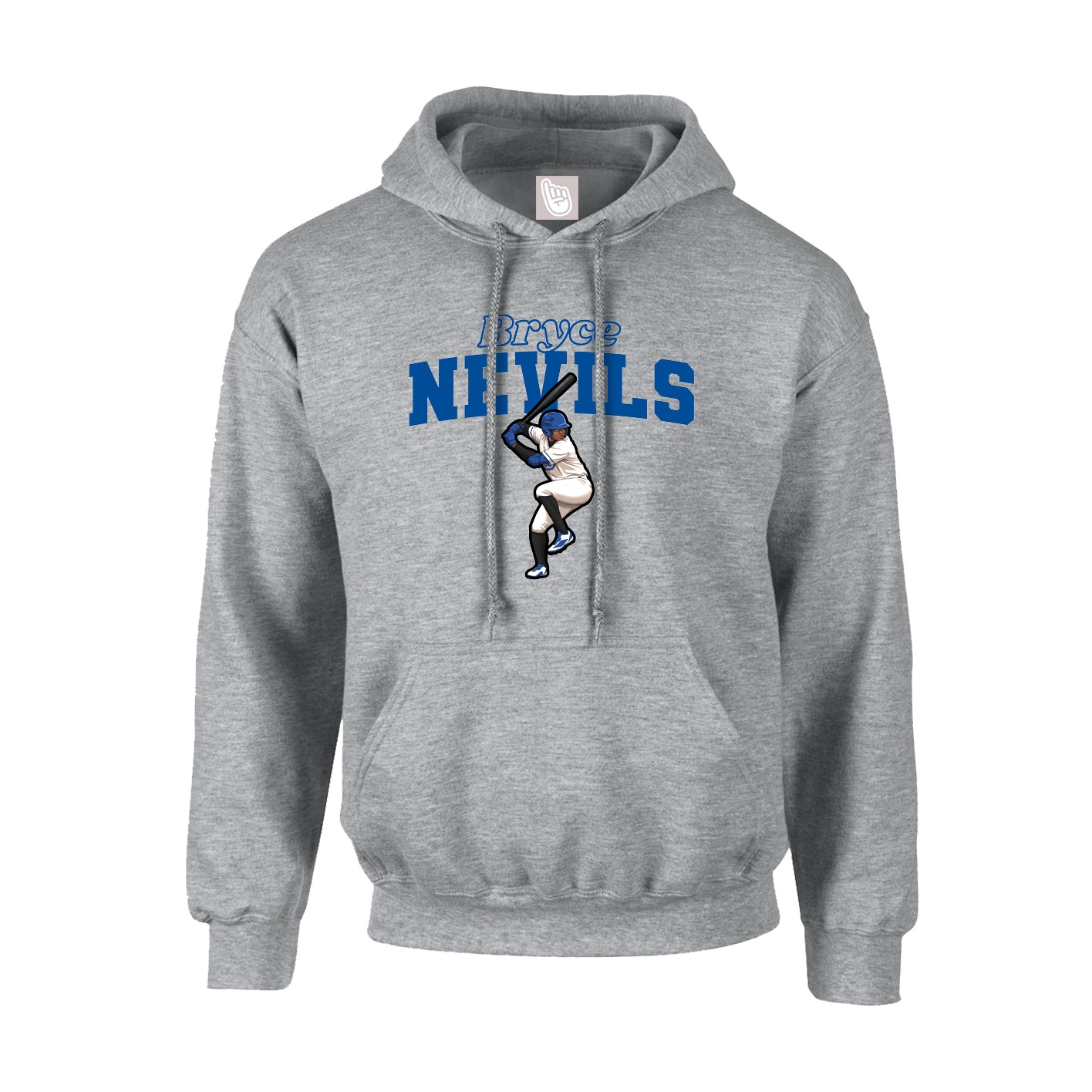 Hoodie — Name Arch in Grey
