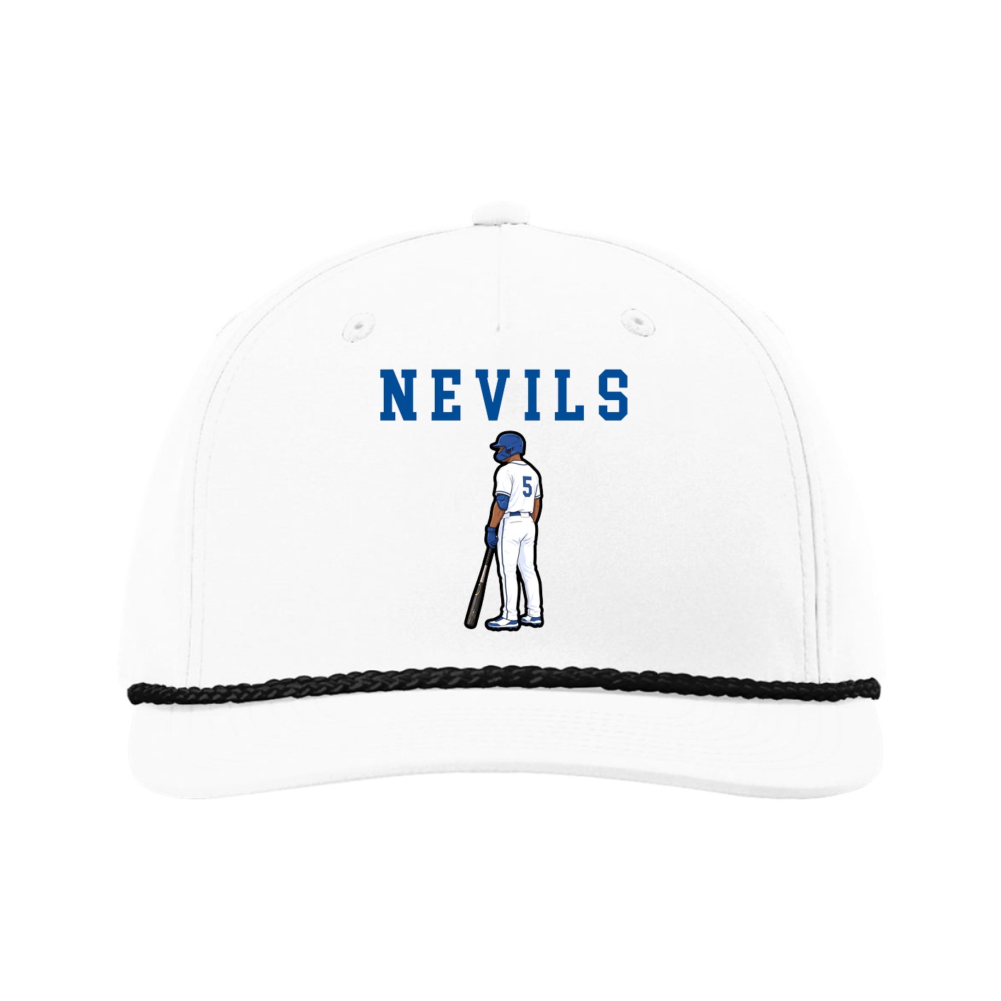 Five-Panel Classic Rope Cap — Shirsey in White