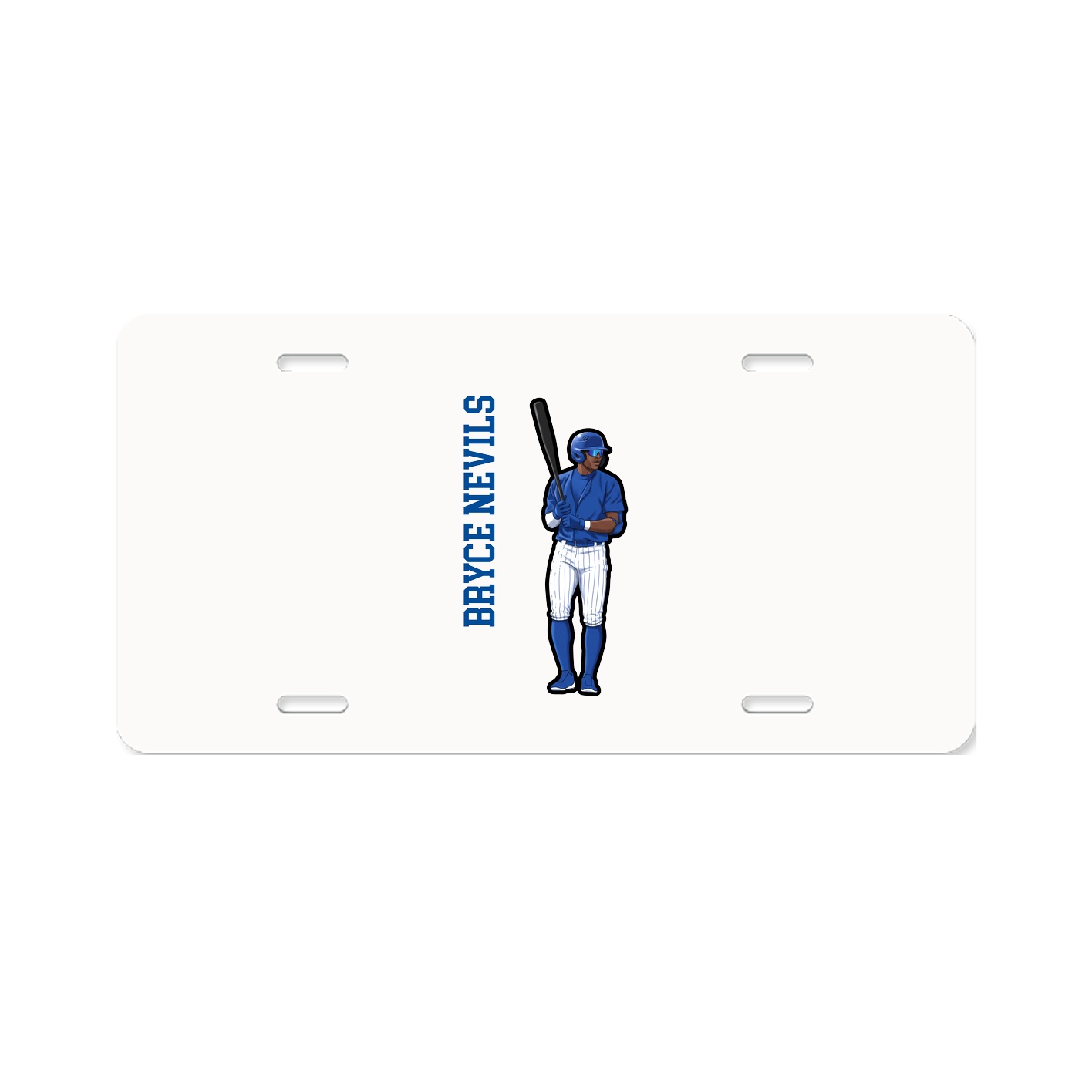 License Plate — Name Vertical in Classic