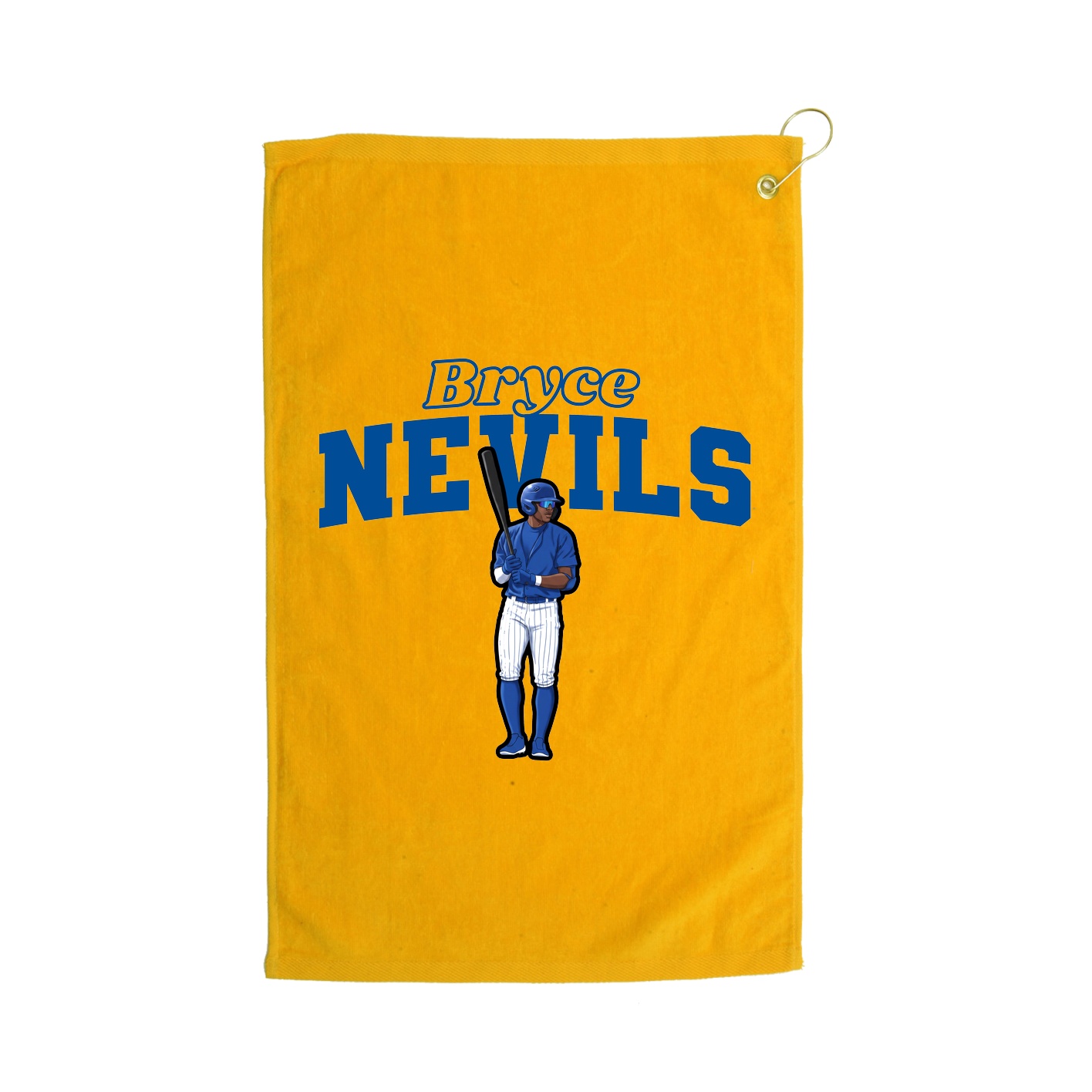 Golf Towel — Name Arch in Gold