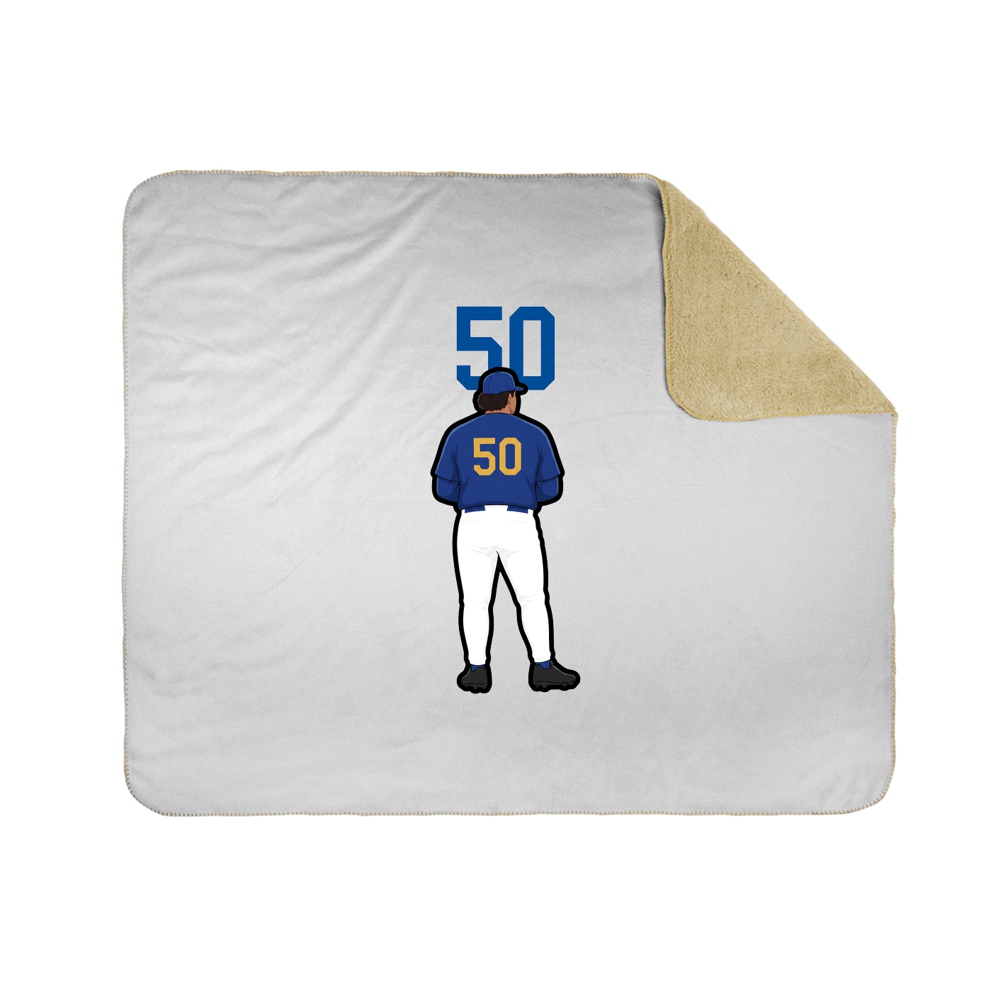 Throw Blanket — Number Top in White