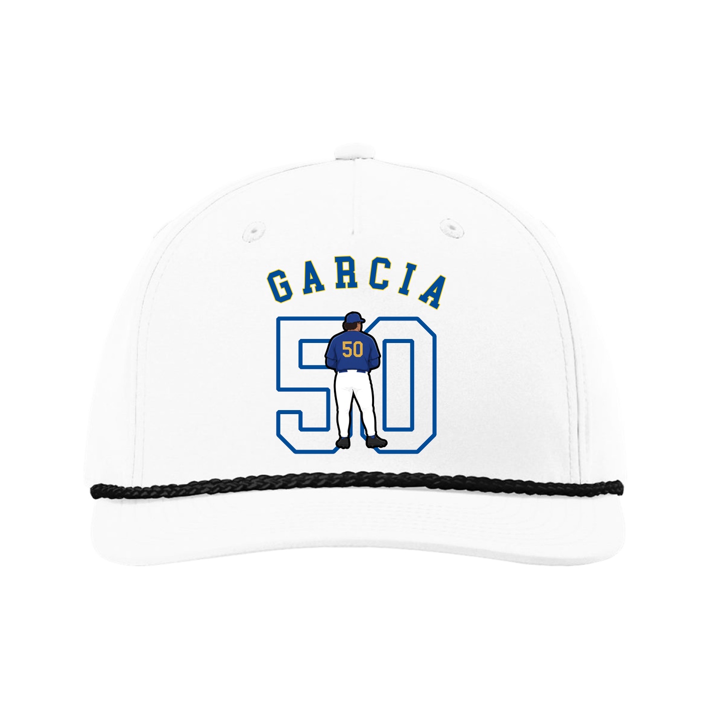 Five-Panel Classic Rope Cap — Shirsey Arch in White