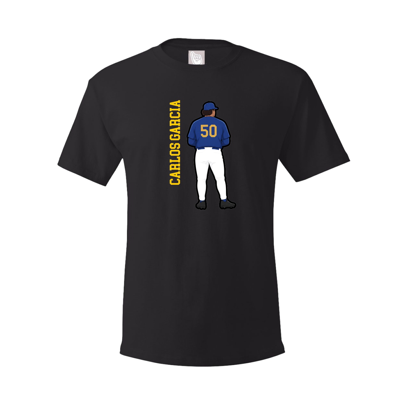 Youth Tee — Name Vertical in Black