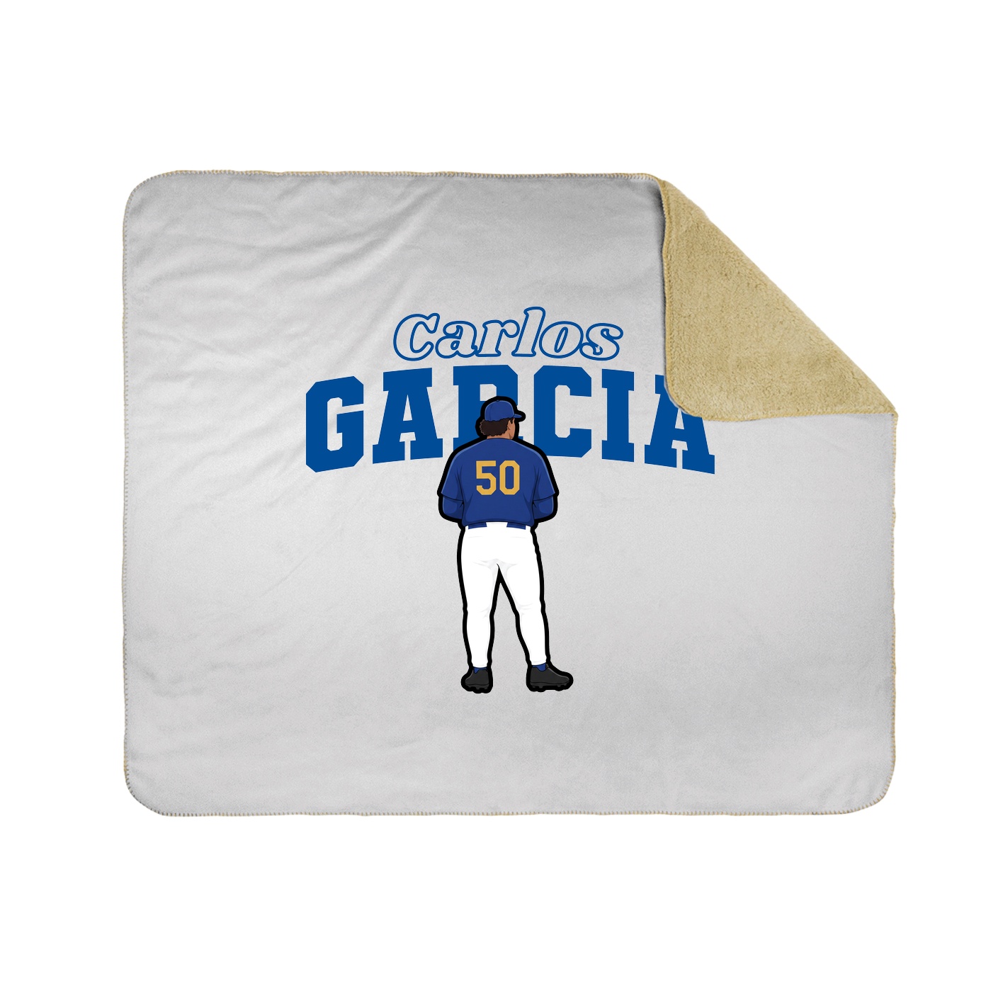 Throw Blanket — Name Arch in White