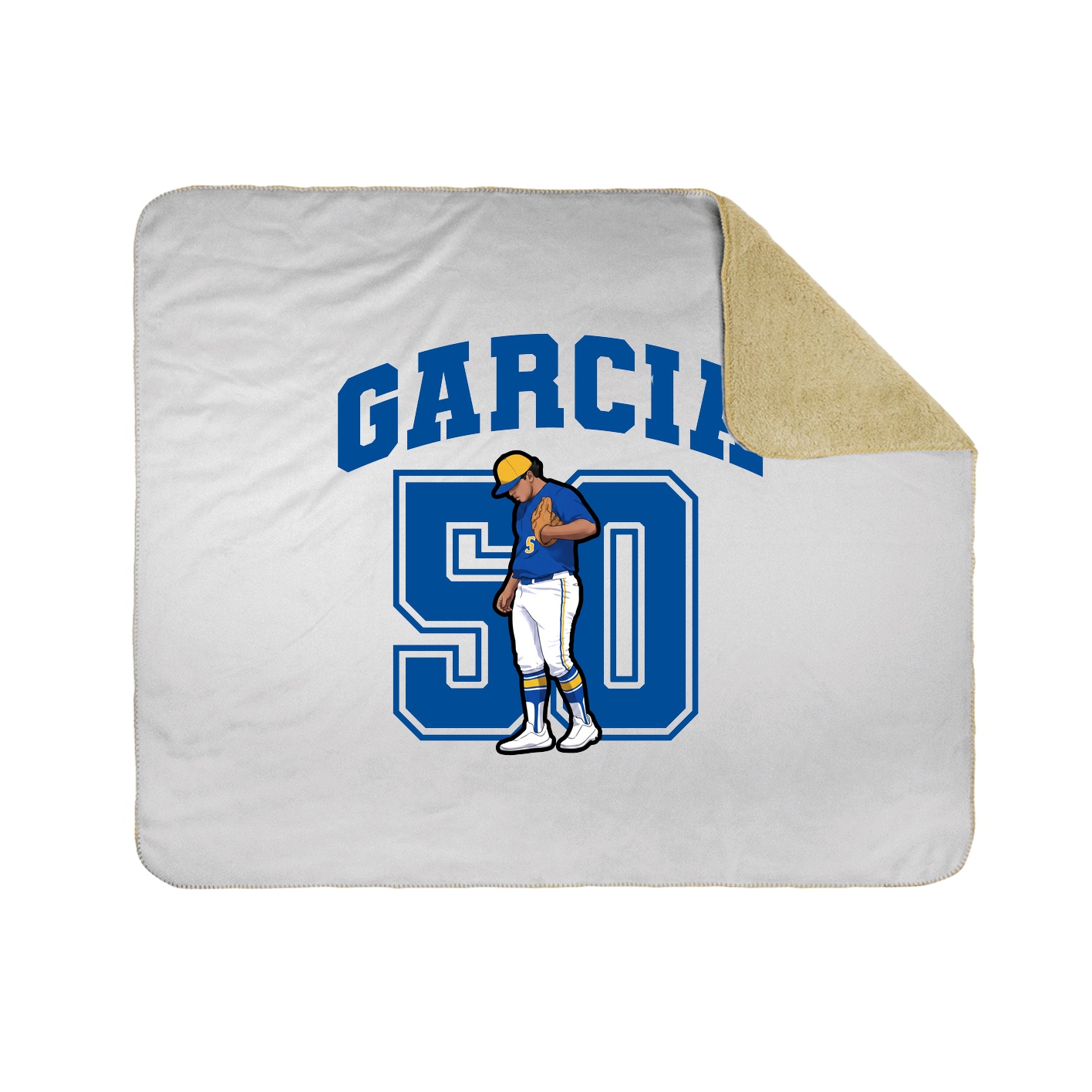 Throw Blanket — Number in White