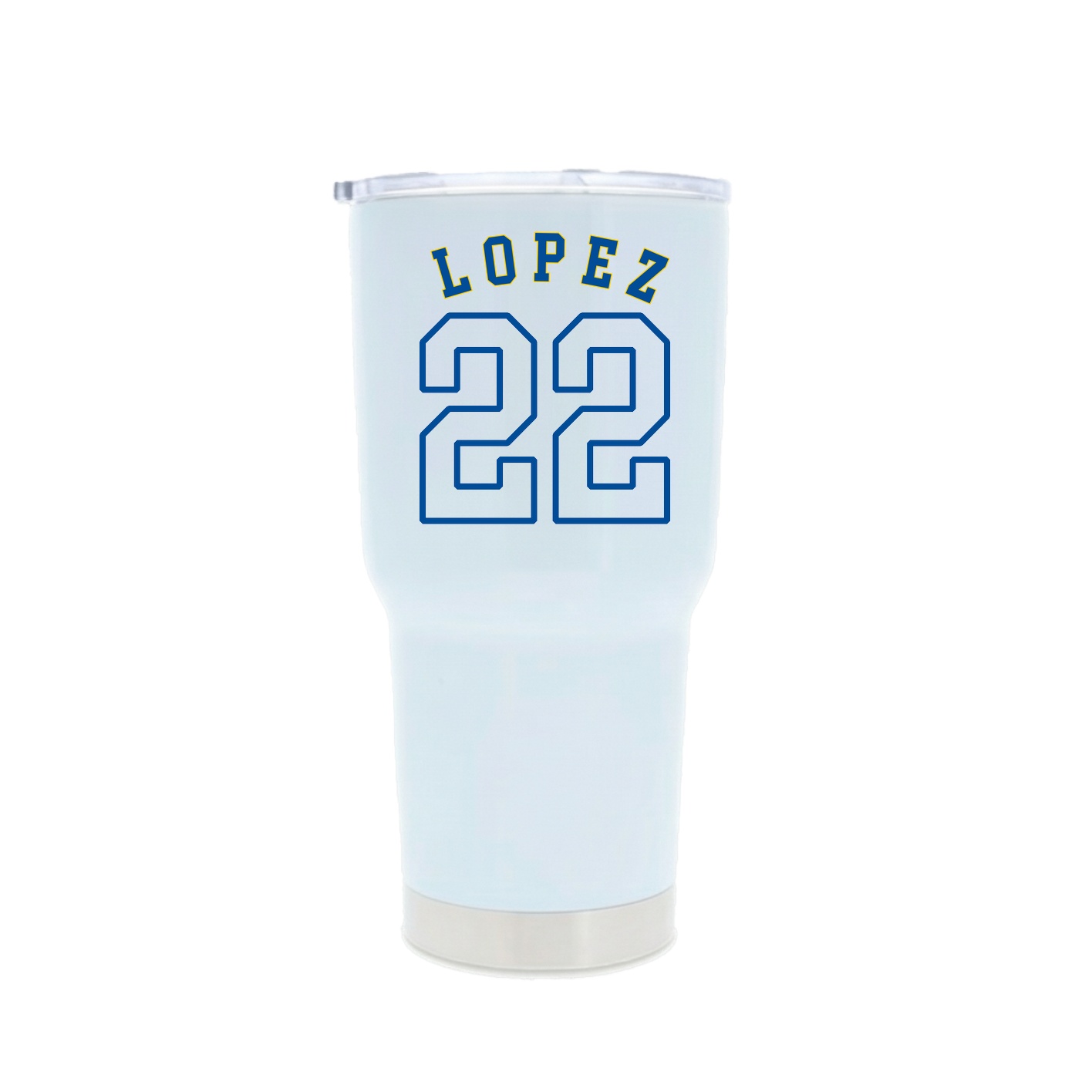 30oz Stainless Steel Tumbler — Shirsey Arch in White