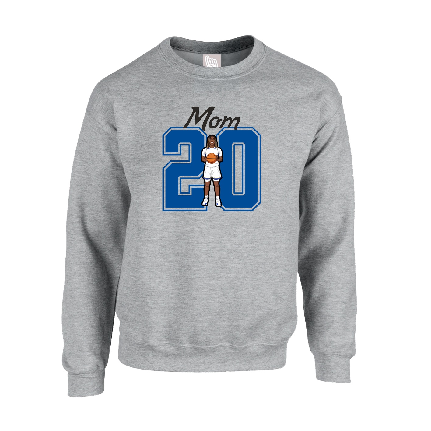 Fleece Crew — Mothers Day Shirsey in Grey