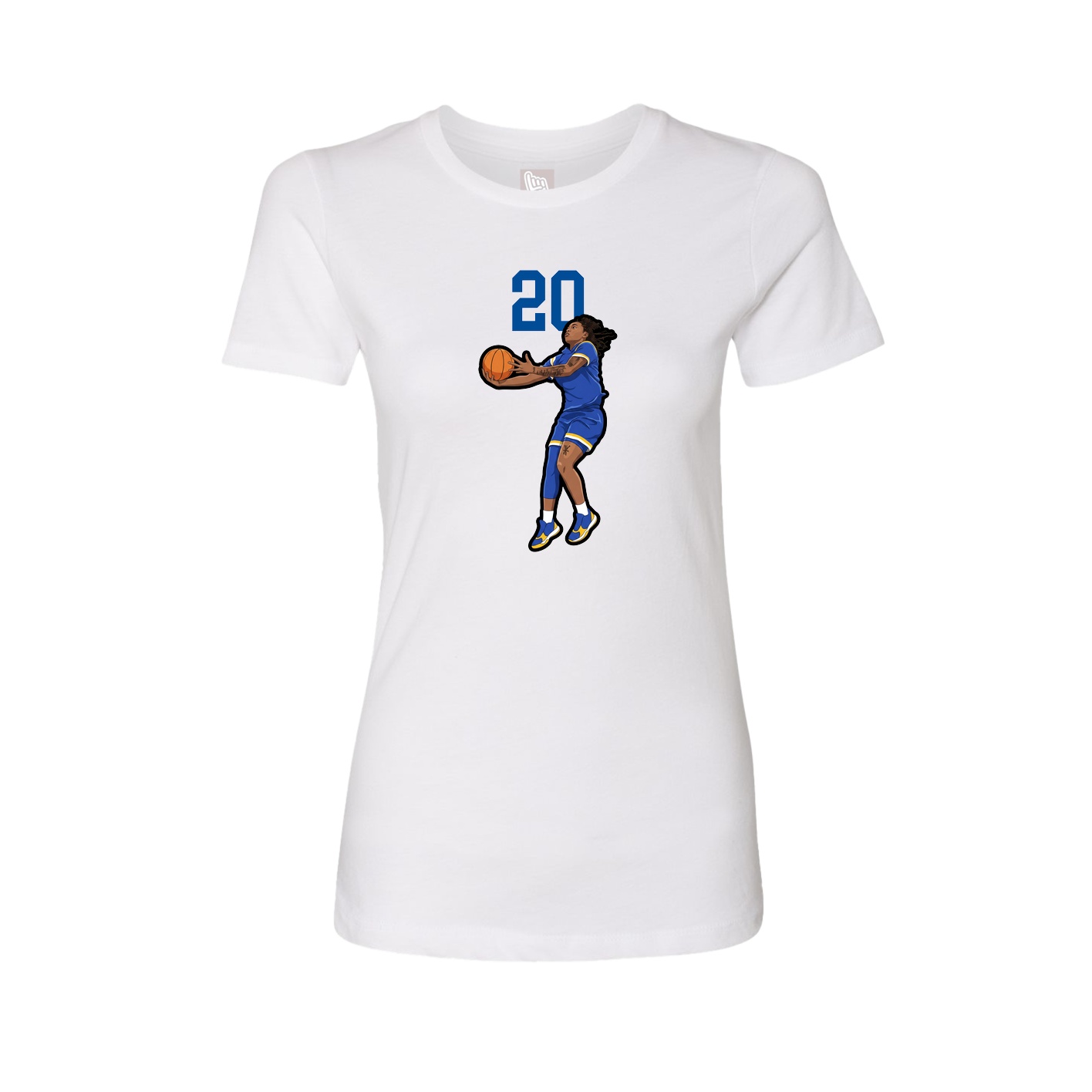 Womens Tee — Number Top in White