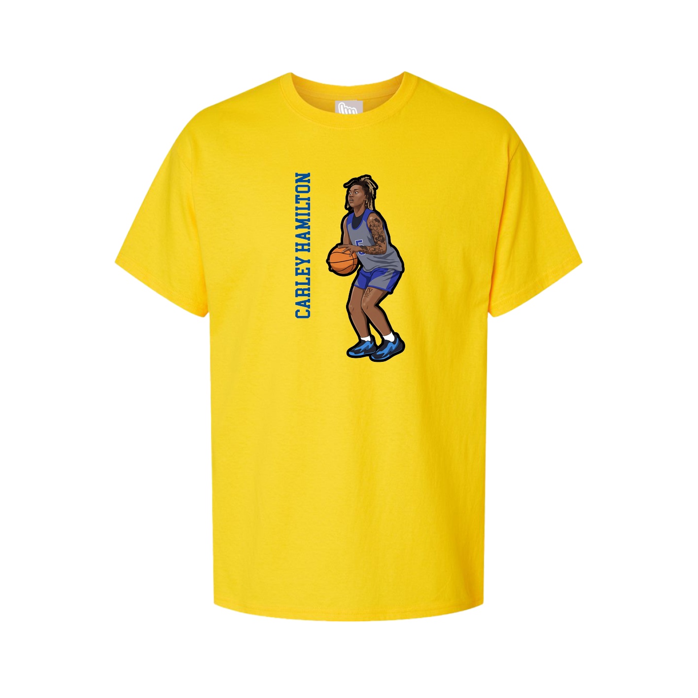 Youth Tee — Name Vertical in Gold