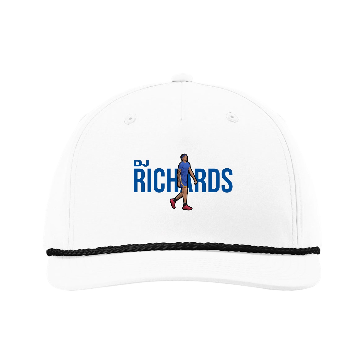 Five-Panel Classic Rope Cap — Player Name in White