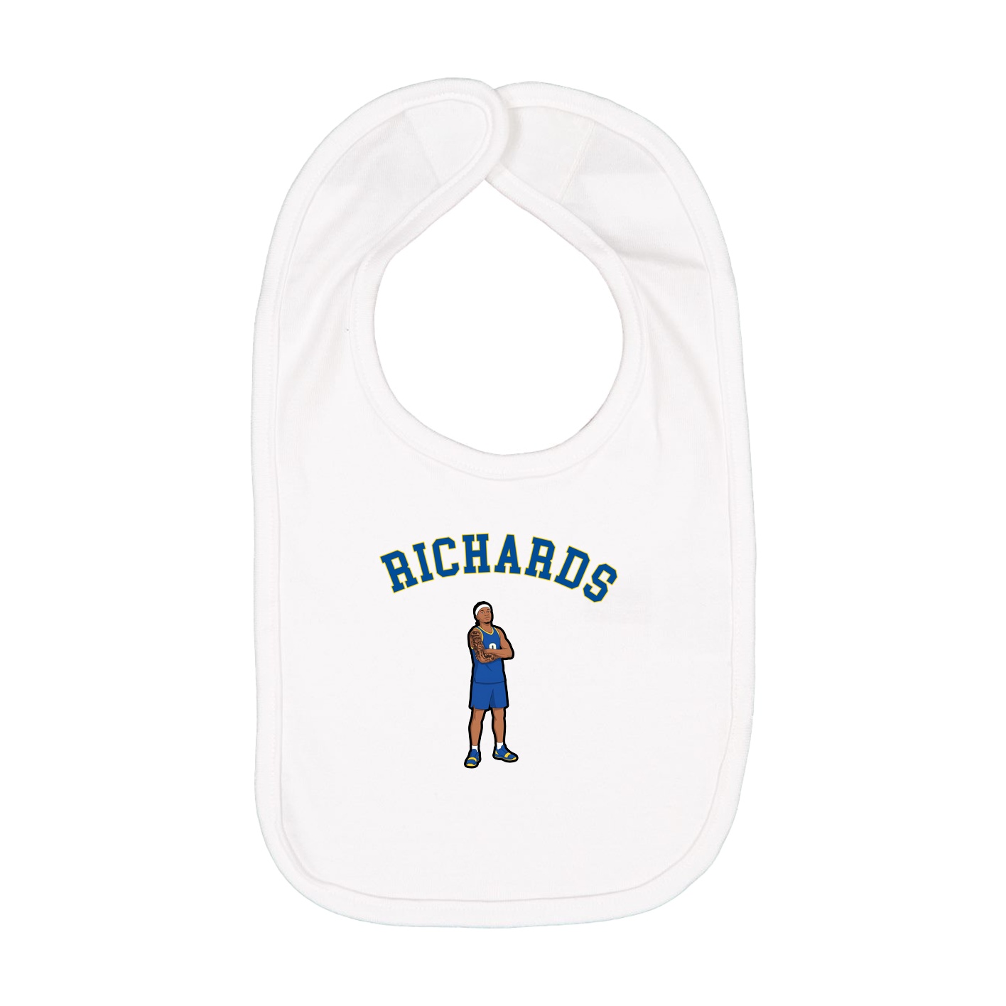 Infant Bib — Shirsey Arch in White