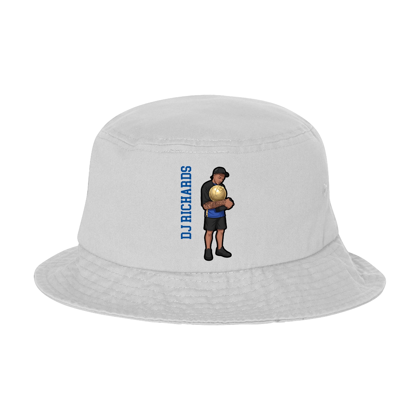 Bucket Cap — Name Vertical in White