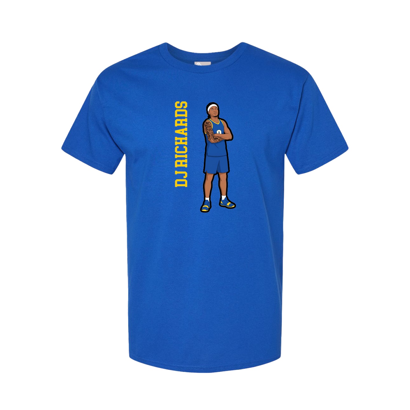 Youth Tee — Name Vertical in Royal