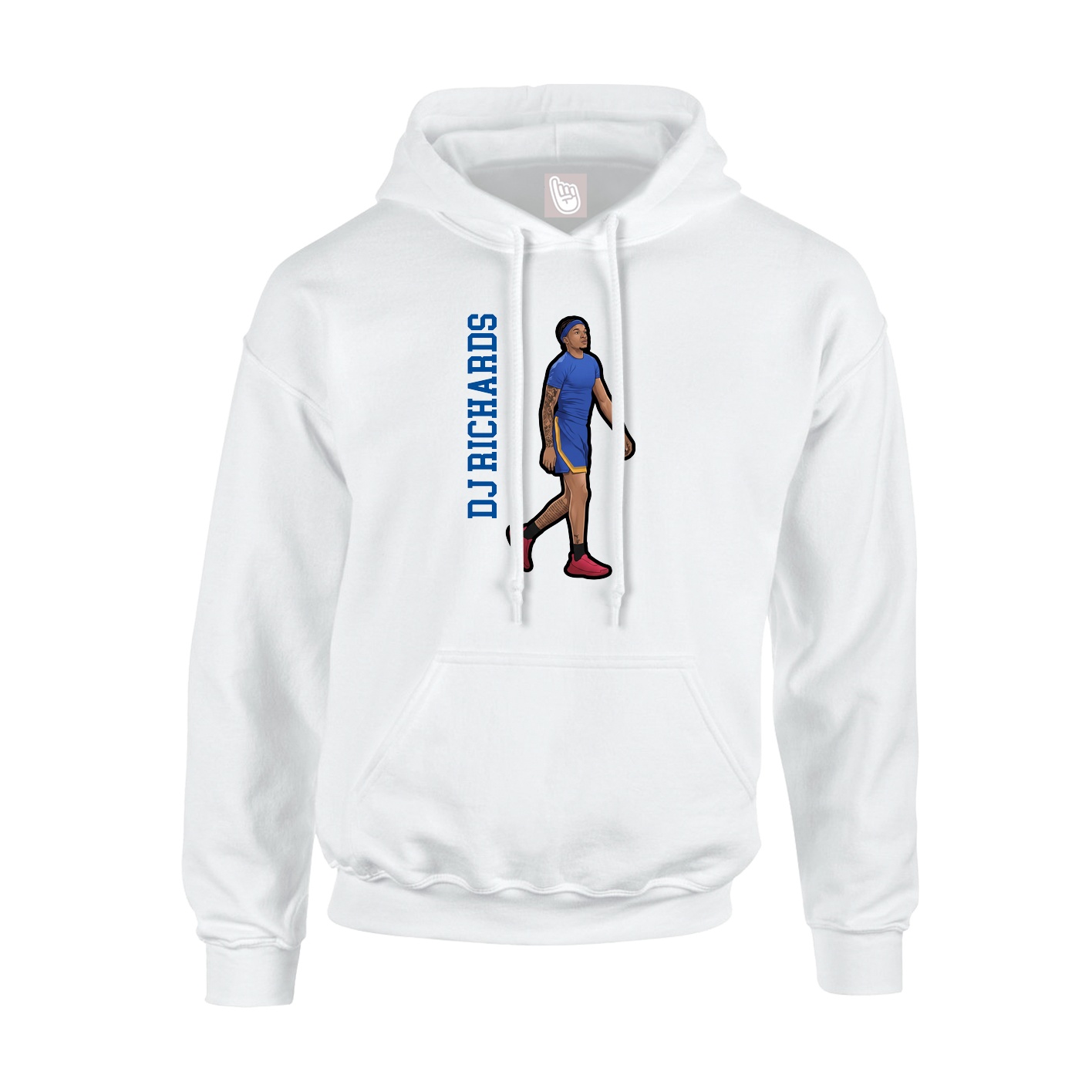 Hoodie — Name Vertical in White
