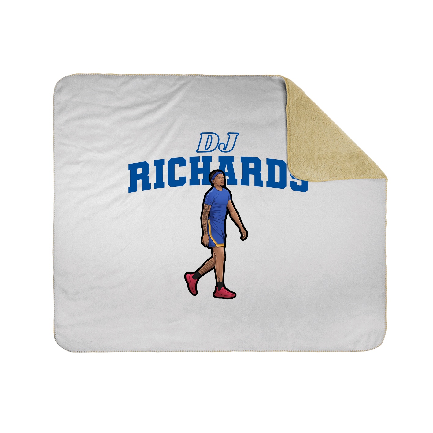 Throw Blanket — Name Arch in White
